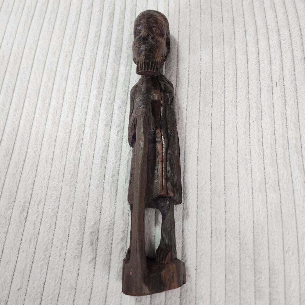 Carved wooden male statue African Native Art Decor T